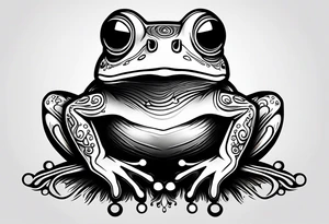 Retro frog tattoo idea