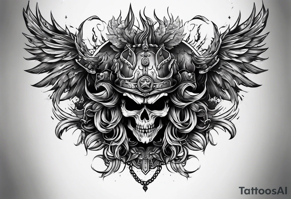 Military demon tattoo idea
