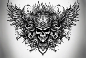 Military demon tattoo idea