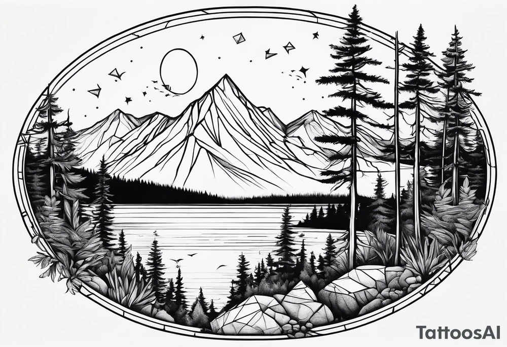 maine wilderness tattoo idea