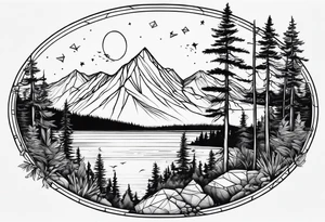 maine wilderness tattoo idea