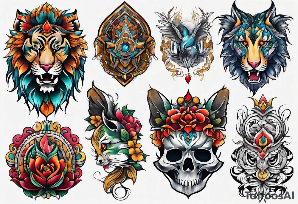 full body tattoo on the back from top to bottom on paper tattoo idea