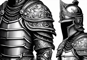 knight with heavy armor tattoo idea