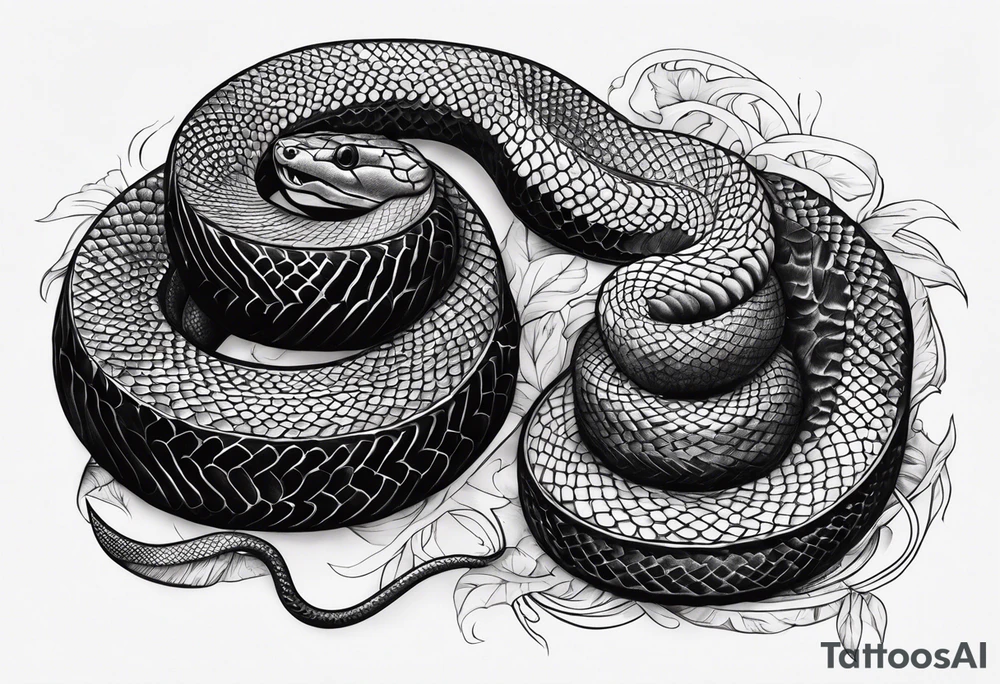 Black snake tattoo idea