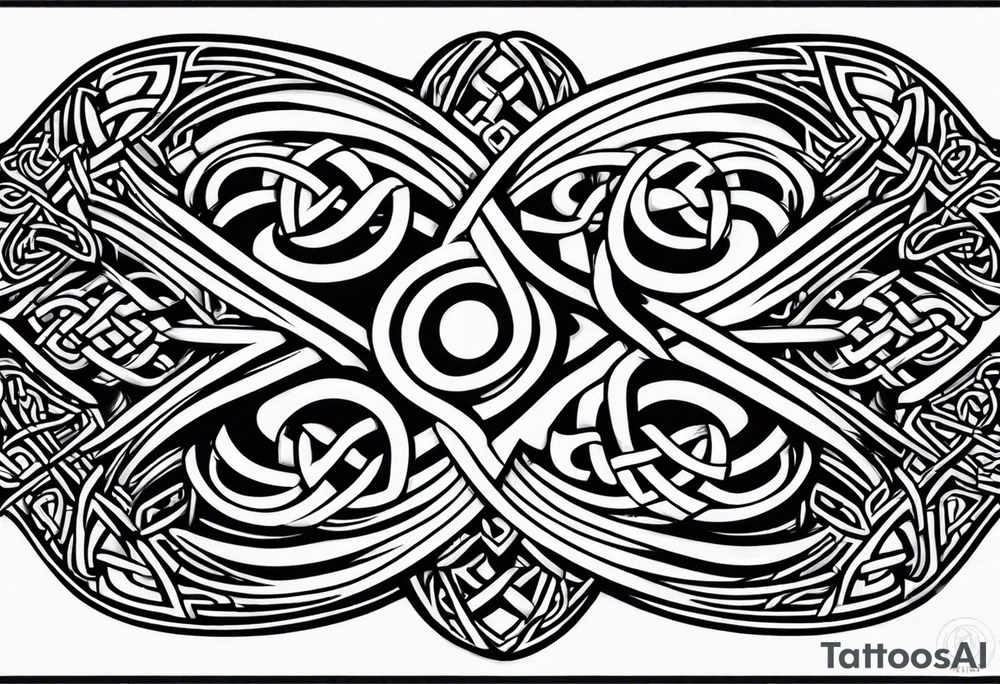 celtic knot arm band tattoo idea