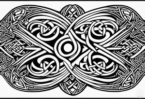 celtic knot arm band tattoo idea