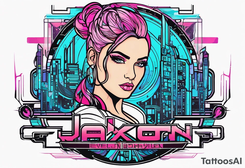 Cyberpunk names Jaxon Madison Evelyn tattoo idea