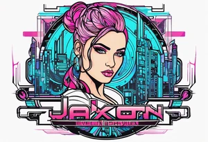 Cyberpunk names Jaxon Madison Evelyn tattoo idea