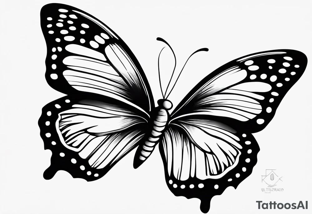 dainty, butterfly tattoo idea