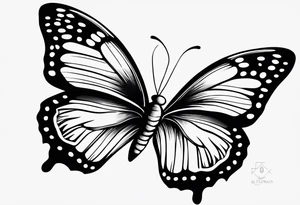 dainty, butterfly tattoo idea