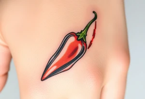 Chili pepper fire tattoo idea