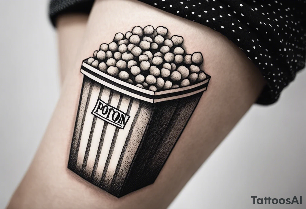 popcorn box tattoo idea