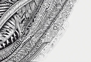 Polynesian tribal pattern forearm tattoo idea