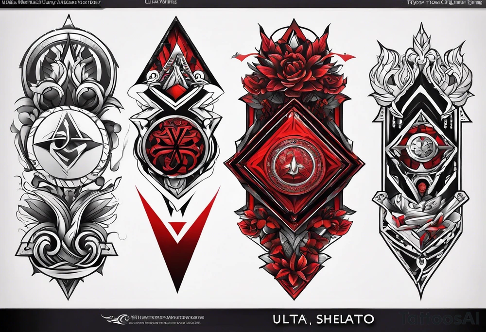 red symbol delta tattoo idea
