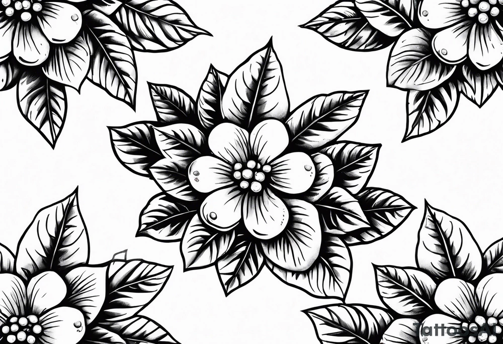 Holly berry birth flower chian tattoo idea