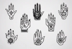 small tattoo on the finger tattoo idea
