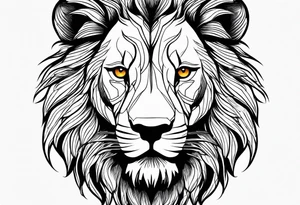 A minimalist lion silhouette tattoo idea