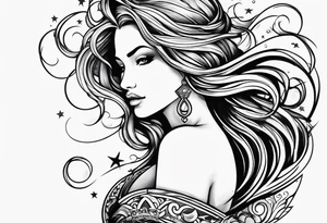 small, the word Aquarius tattoo idea