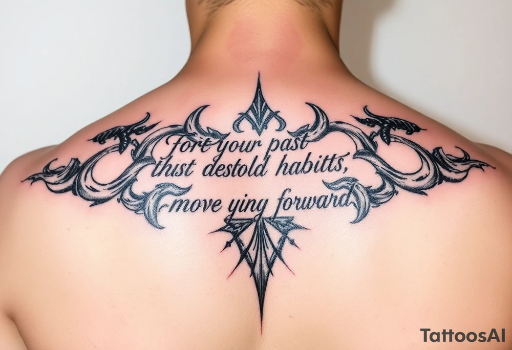 Forgetting the past and old habits, moving forward tattoo idea