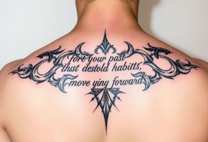 Forgetting the past and old habits, moving forward tattoo idea