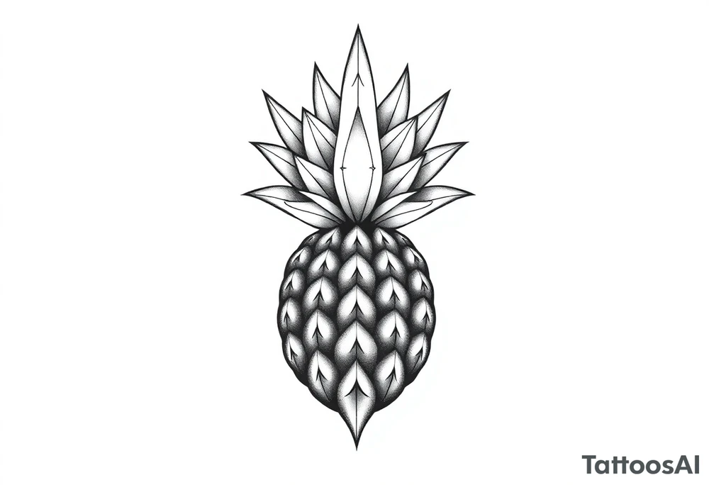 Crown pineapple vagina anus tattoo idea