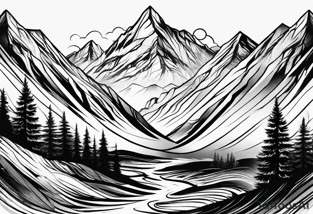 mountains tattoo idea