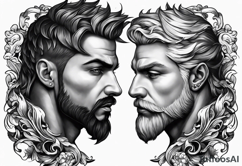 Good vs evil tattoo idea
