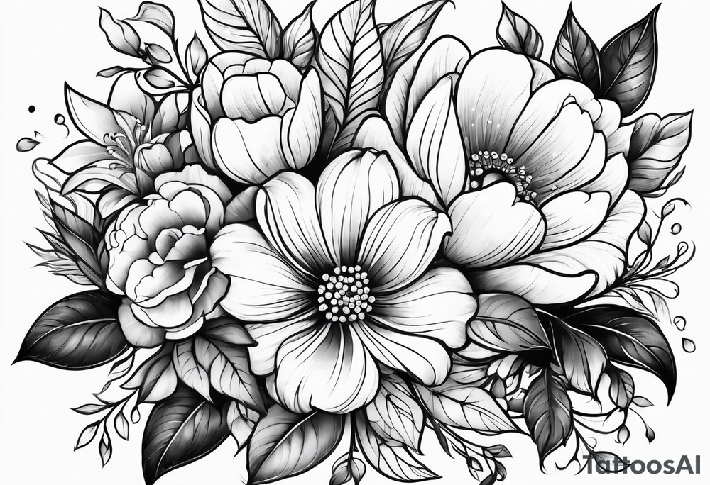 Floral tattoo idea