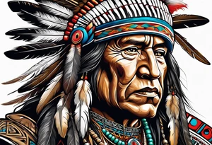 Native American, Irish, German, crest style, masculine, tattoo idea