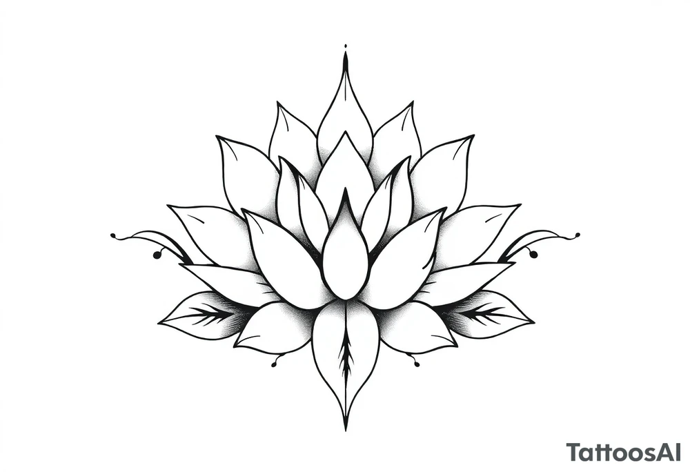 Water lily, earth, air, fire, water tattoo idea