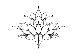 Water lily, earth, air, fire, water tattoo idea