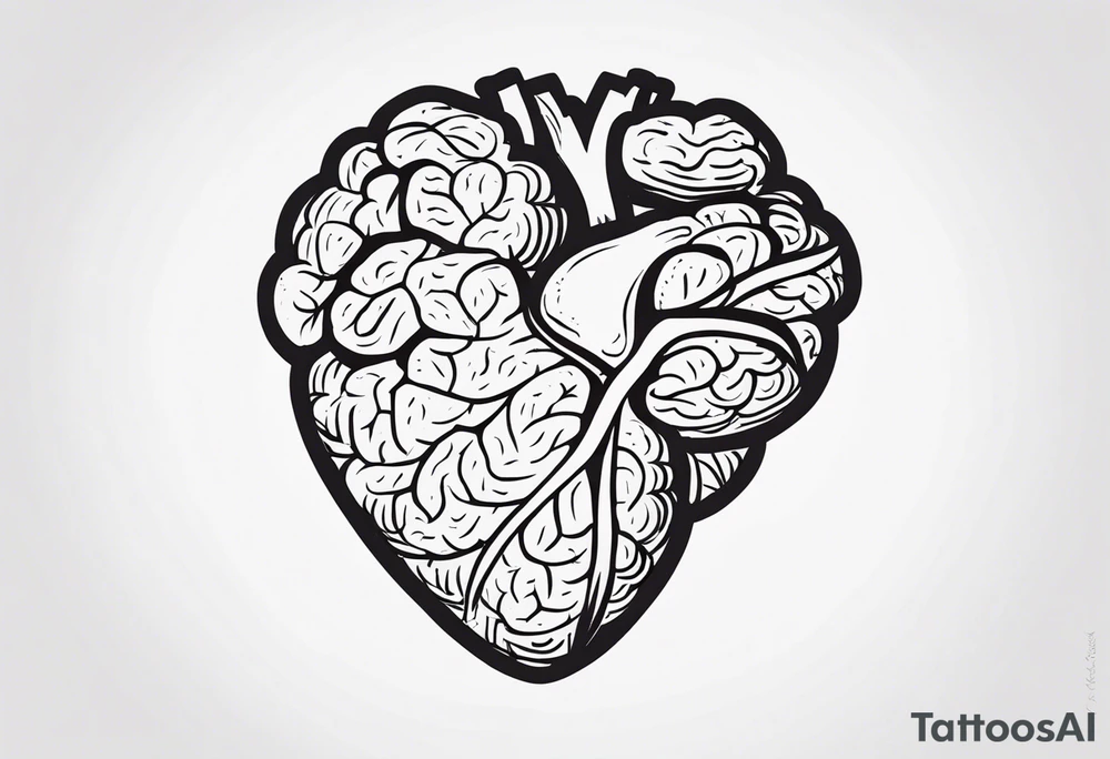 Brain, heart, love, heart break makes you strong, worth it, pain makes you stronger, strength, plane, travel, passion, growth tattoo idea