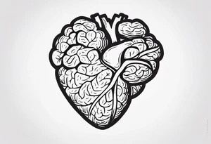 Brain, heart, love, heart break makes you strong, worth it, pain makes you stronger, strength, plane, travel, passion, growth tattoo idea