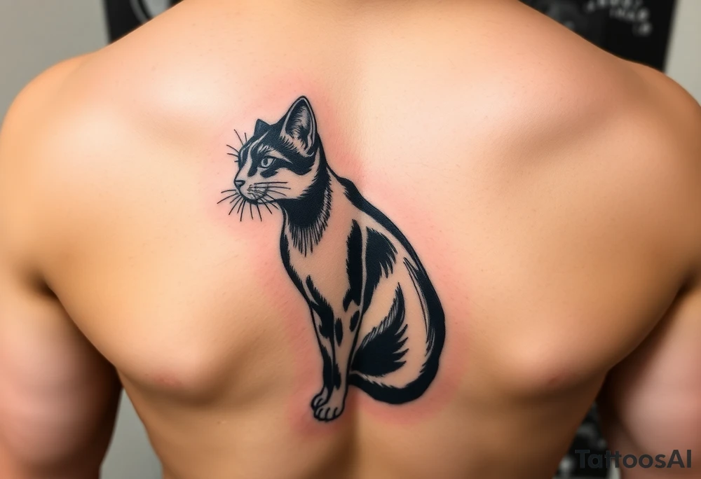 black cat tattoo idea