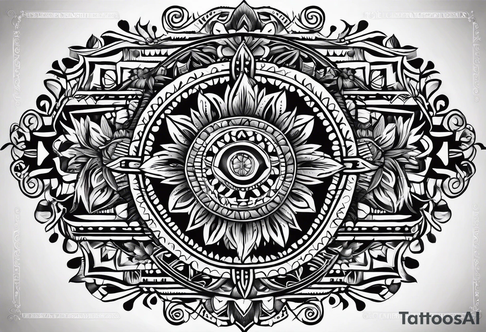 Sonoran mexican tribal tattoo idea