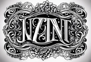 Lettering that says Ivan tattoo idea