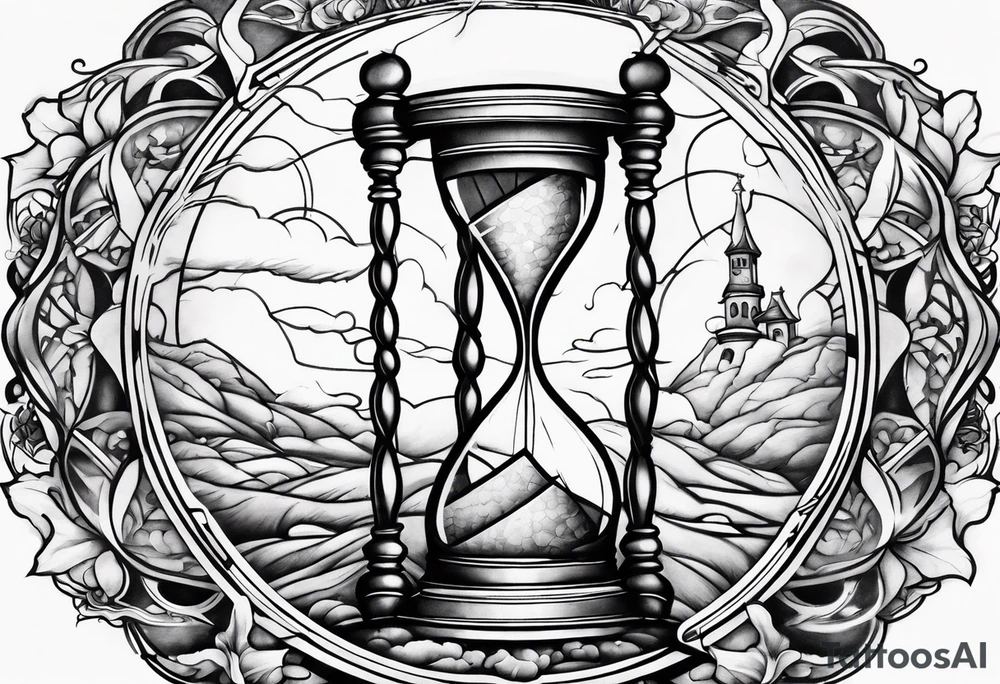 Broken hourglass tattoo idea