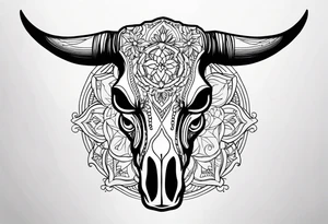 Cow skull tattoo idea