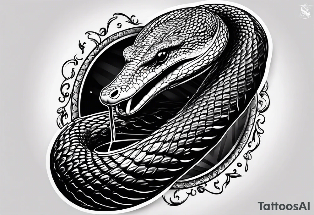 Black mamba Logo with black mamba snake wrapped around tattoo idea