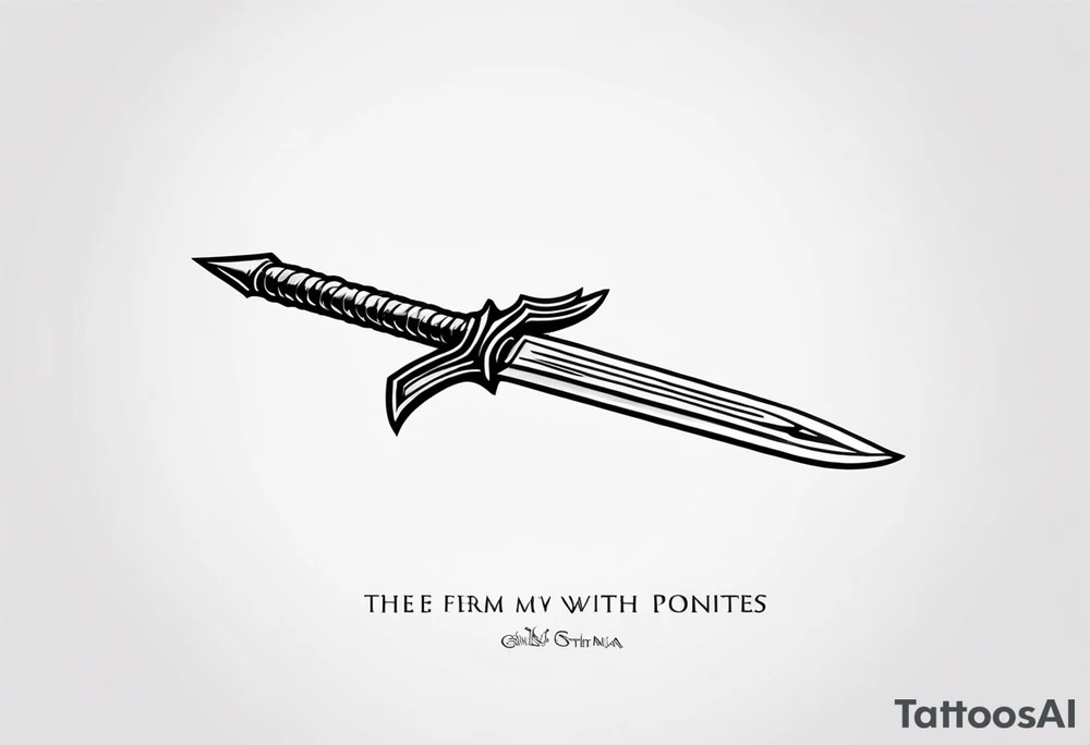 The sword needle from Game of Thrones with the saying “Stick ‘em with the pointy end” tattoo idea