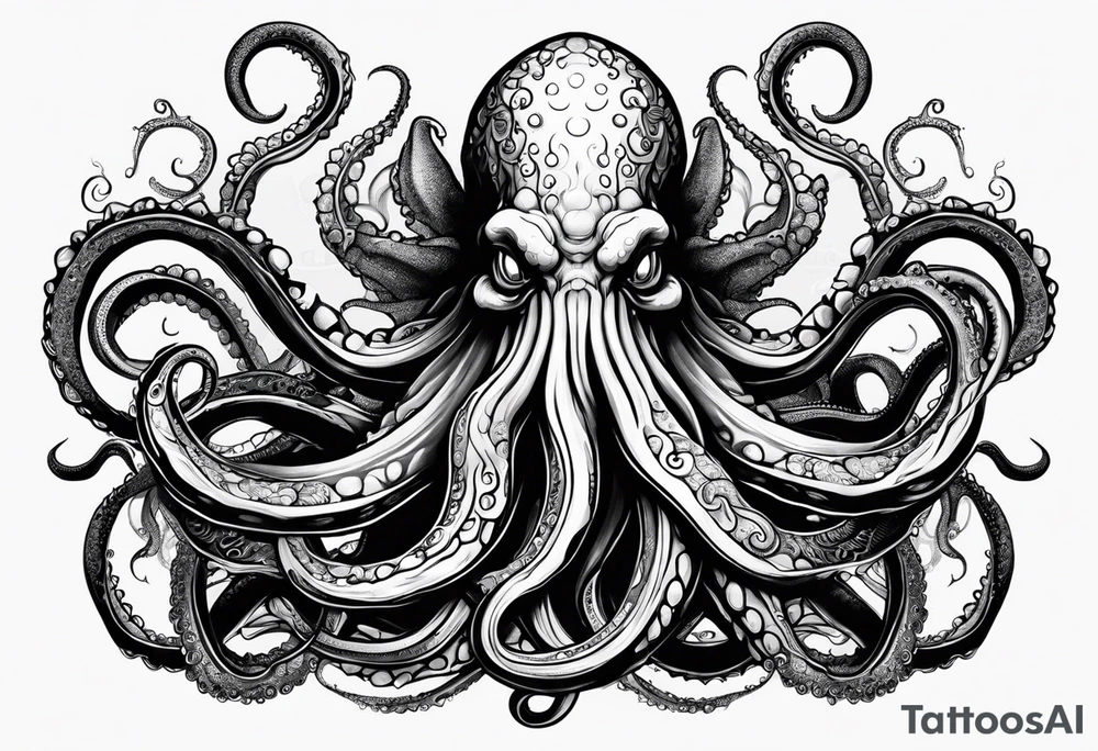 tentacles Cthulhu octopus kraken tattoo idea