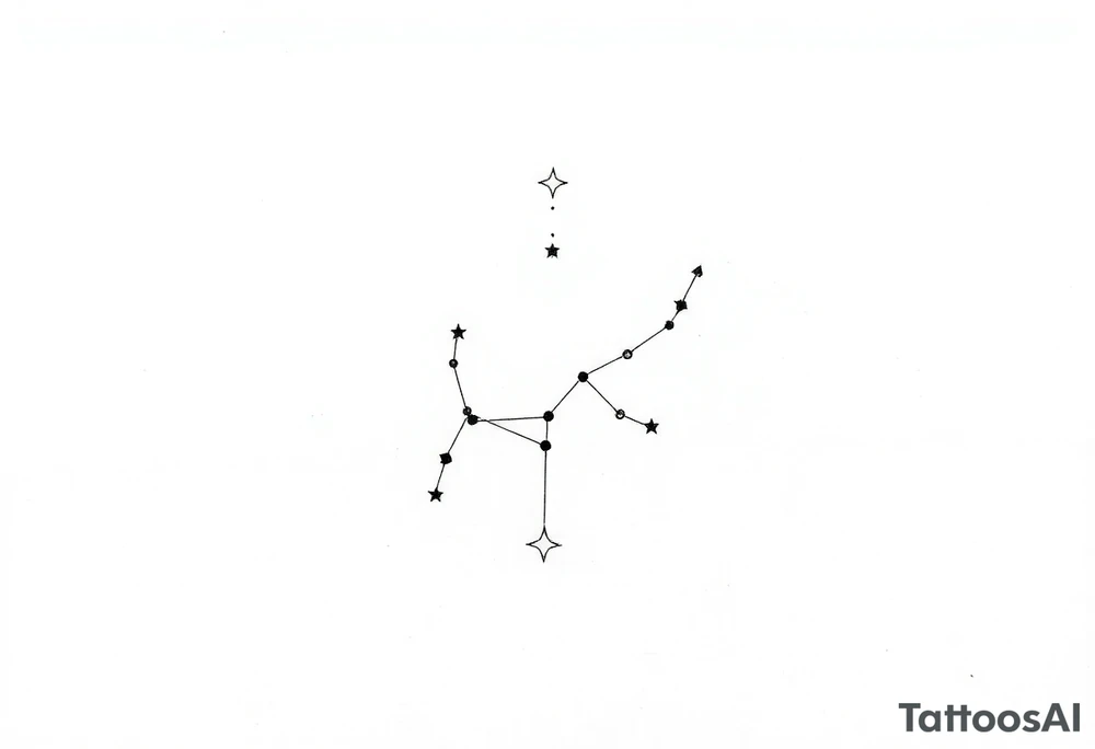 Castor and pollux star 
constellation tattoo idea