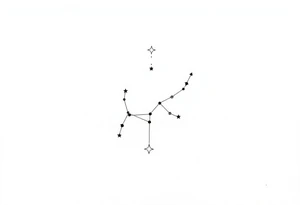 Castor and pollux star 
constellation tattoo idea