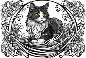 Spaghetti cat tattoo idea