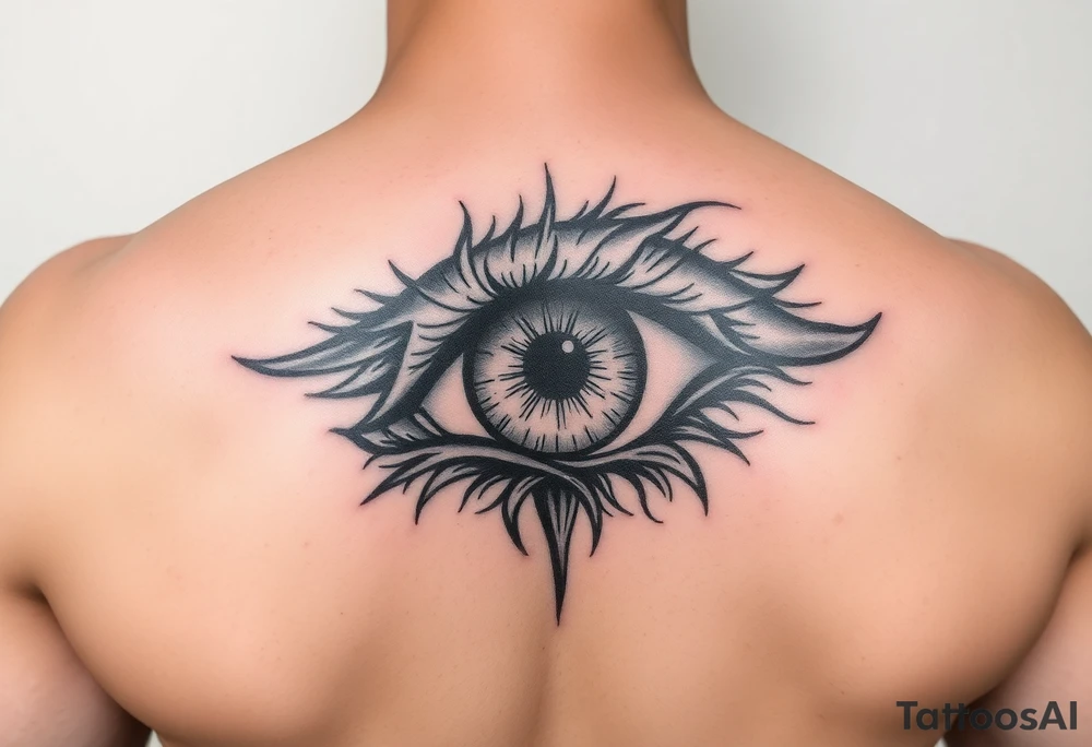 Powerful eye tattoo idea