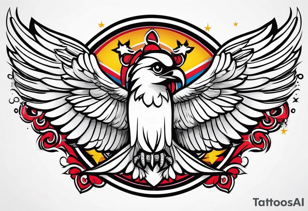 aguia com símbolo do corinthians tattoo idea