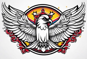 aguia com símbolo do corinthians tattoo idea