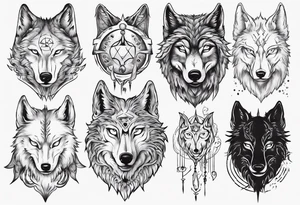 Spiritual wolf tattoo idea