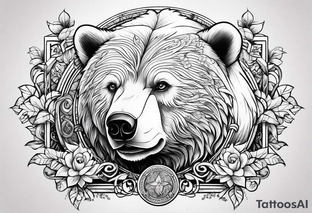 white bear tattoo idea