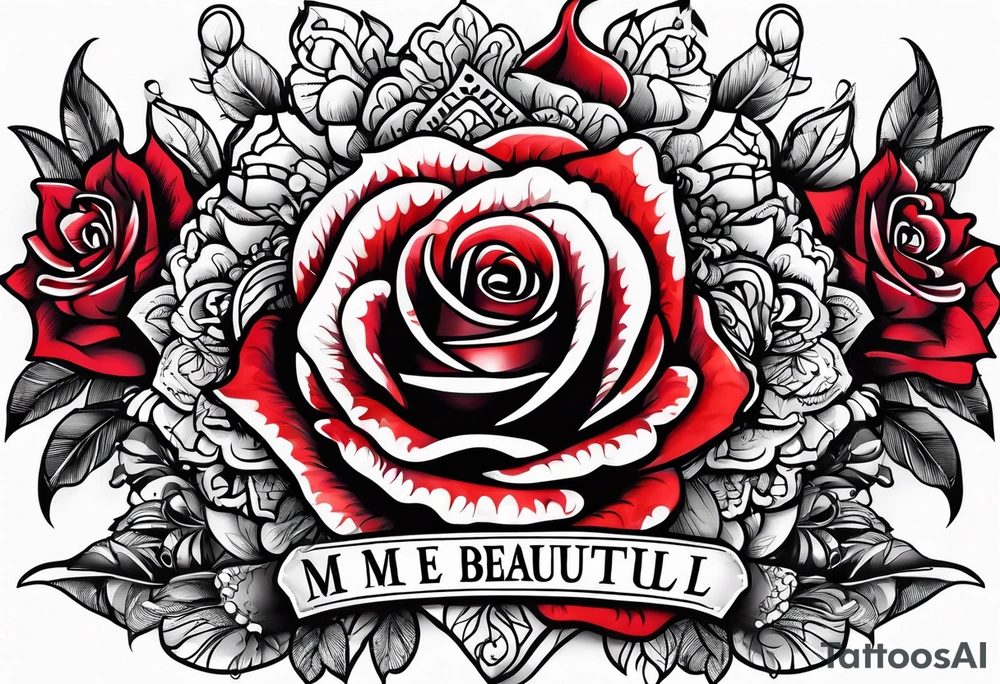 show me beautiful text box tattoo idea